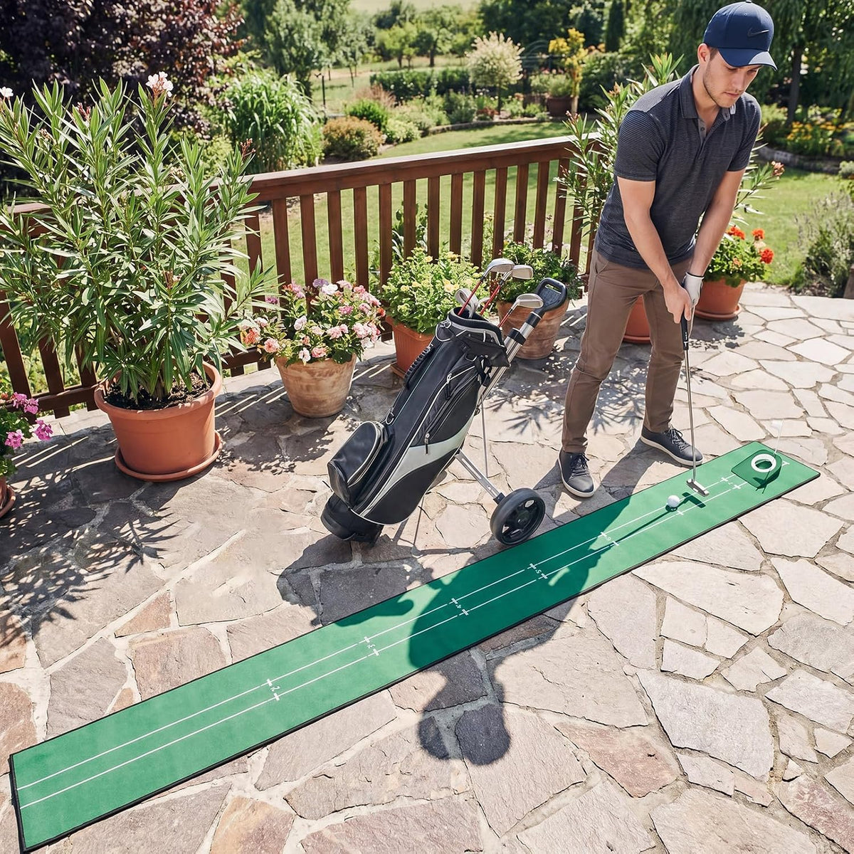 11 Inch Golf Putting Mat, 1/2 Pcs Training Aid