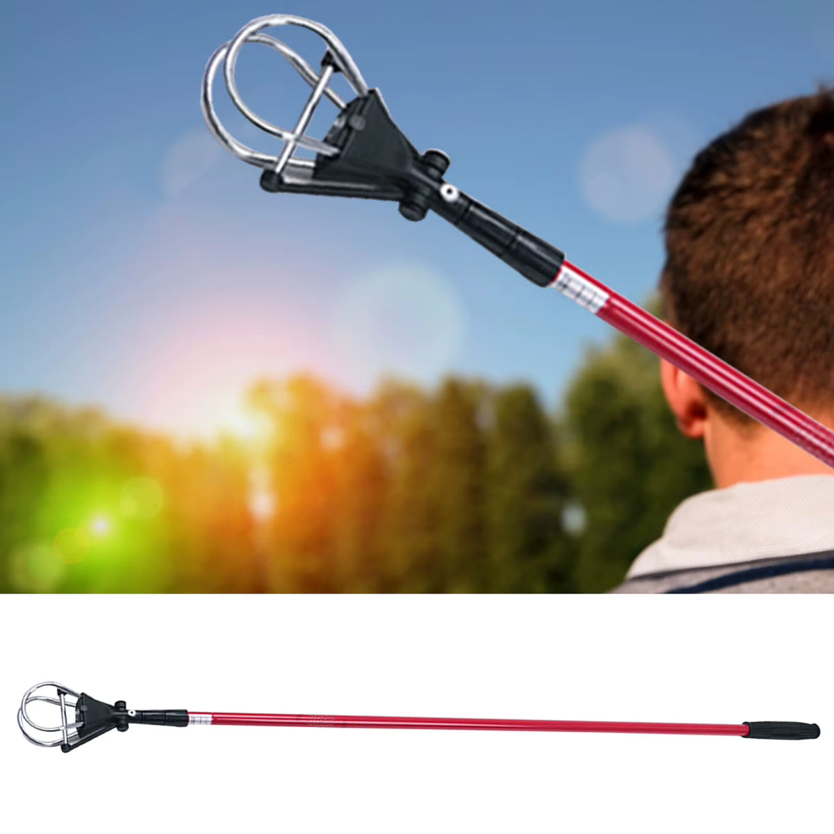 Retractable Scoop Telescopic Golf Ball Retriever Extendable Golf Ball Pick up Grabber Tool Ball Picker Golf Ball Pick up Catcher