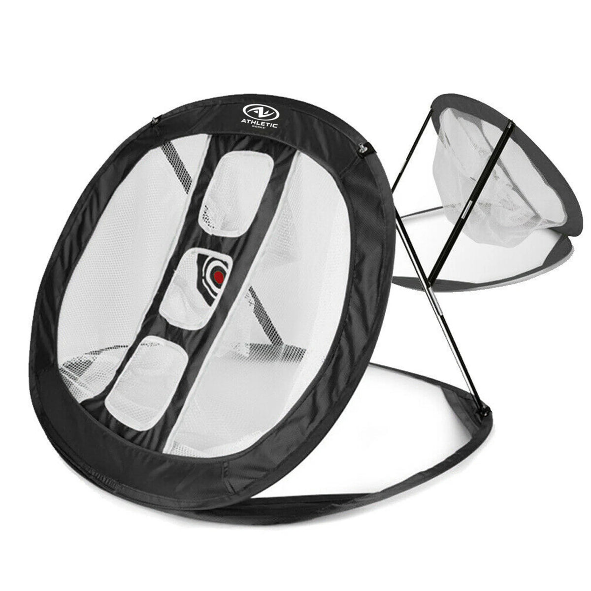 Pop-Up Golf Chipping Net with Three Target Pockets and Nylon Material