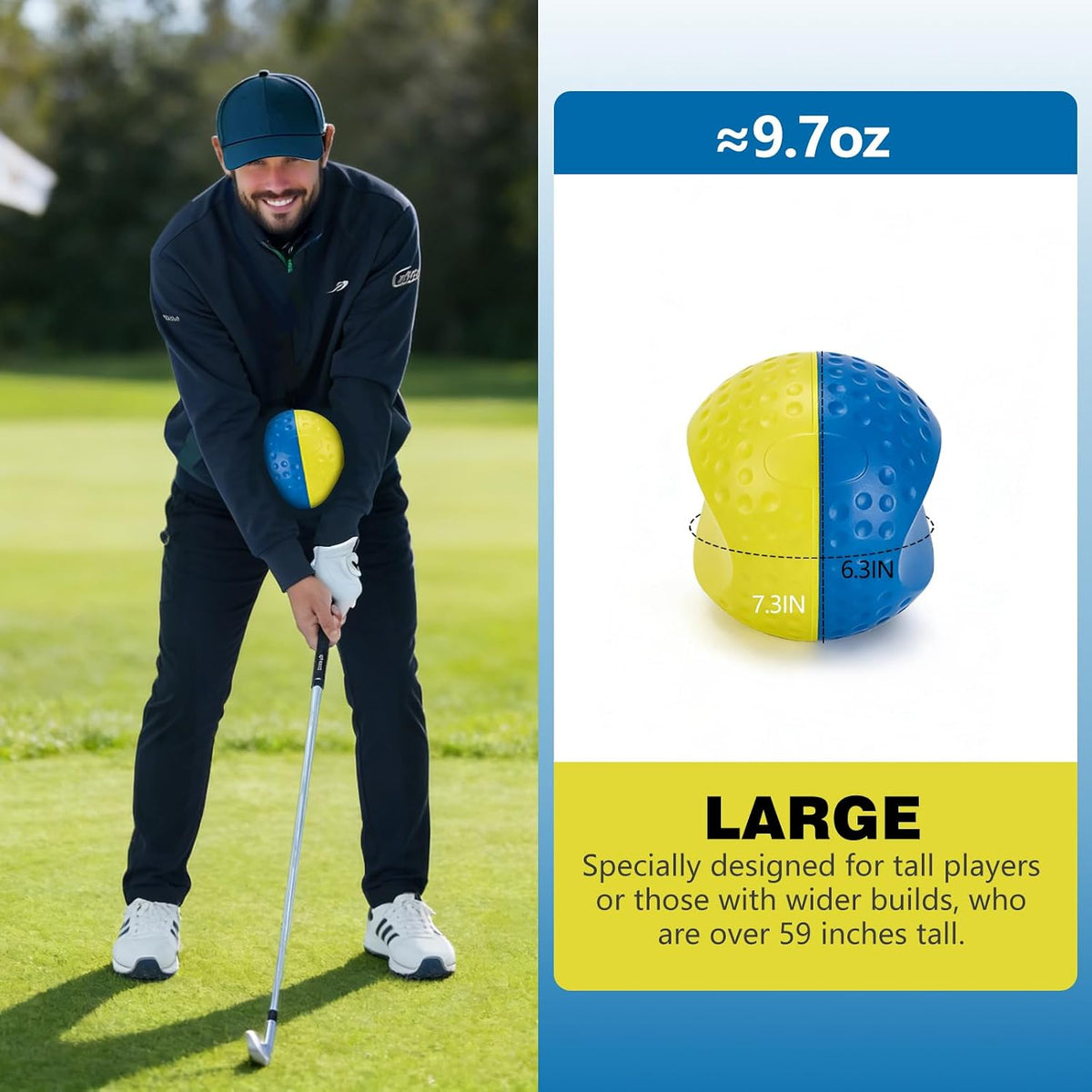 Golf Training Aid Ball, Golf Training Ball between Arms Optimize Impact Accuracy and Swing, Fix Slicing, Scooping & Chicken Wing, Make Training Efficient Golf Swing Trainer