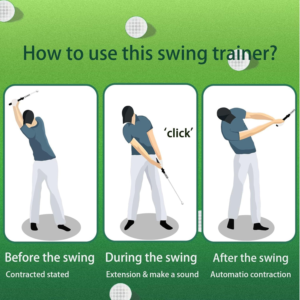 Retractable Golf Swing Trainer - Ideal Golf Swing Training Aid