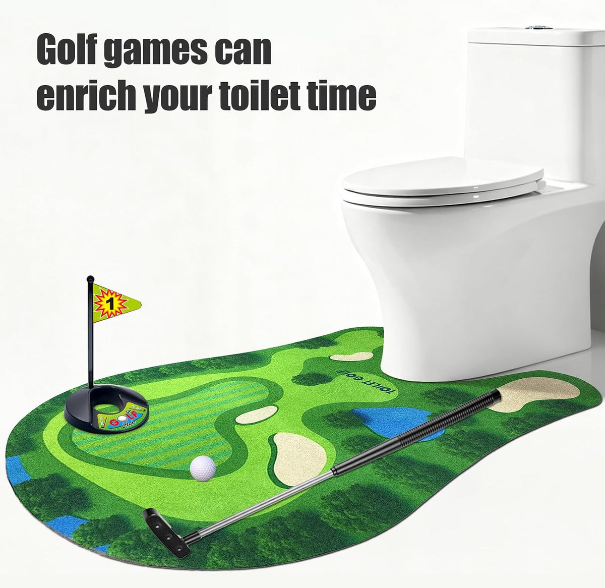 Toilet Golf, Gag Gifts for Men, White Elephant Gifts for Adults