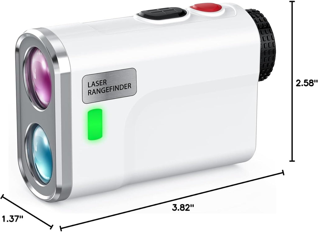 Golf Rangefinder with Slope, 760 Yards Laser Range Finder for Tournament Legal, 6X Magnification with Flag Pole Lock Vibration, for Golf Hunting, with Rechargeable Battery