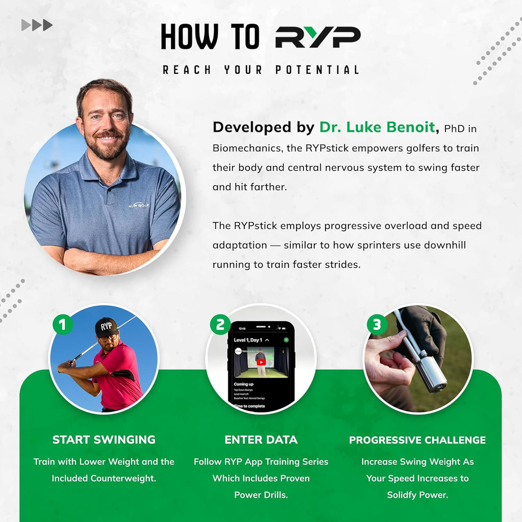 Golf Swing Trainer Device for Increased Distance | Golf Speed Trainer and Warmup Aid