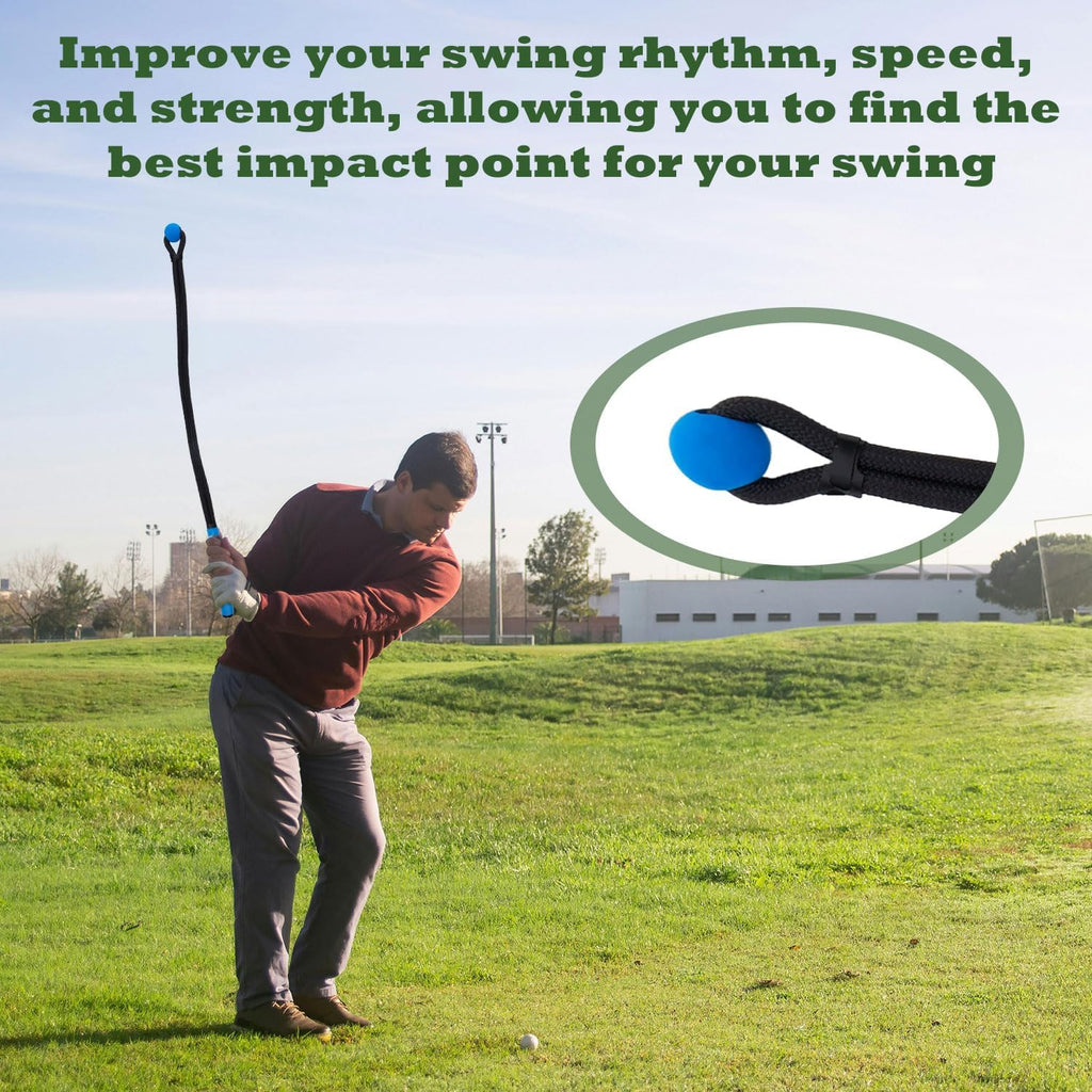 Golf Rope Swing Trainer, Rope Golf Training Aid with Storage Bag Multi-Purpose Golf Training Rope Golf Gifts Golf Rope Trainer for Strength Control Physical Training