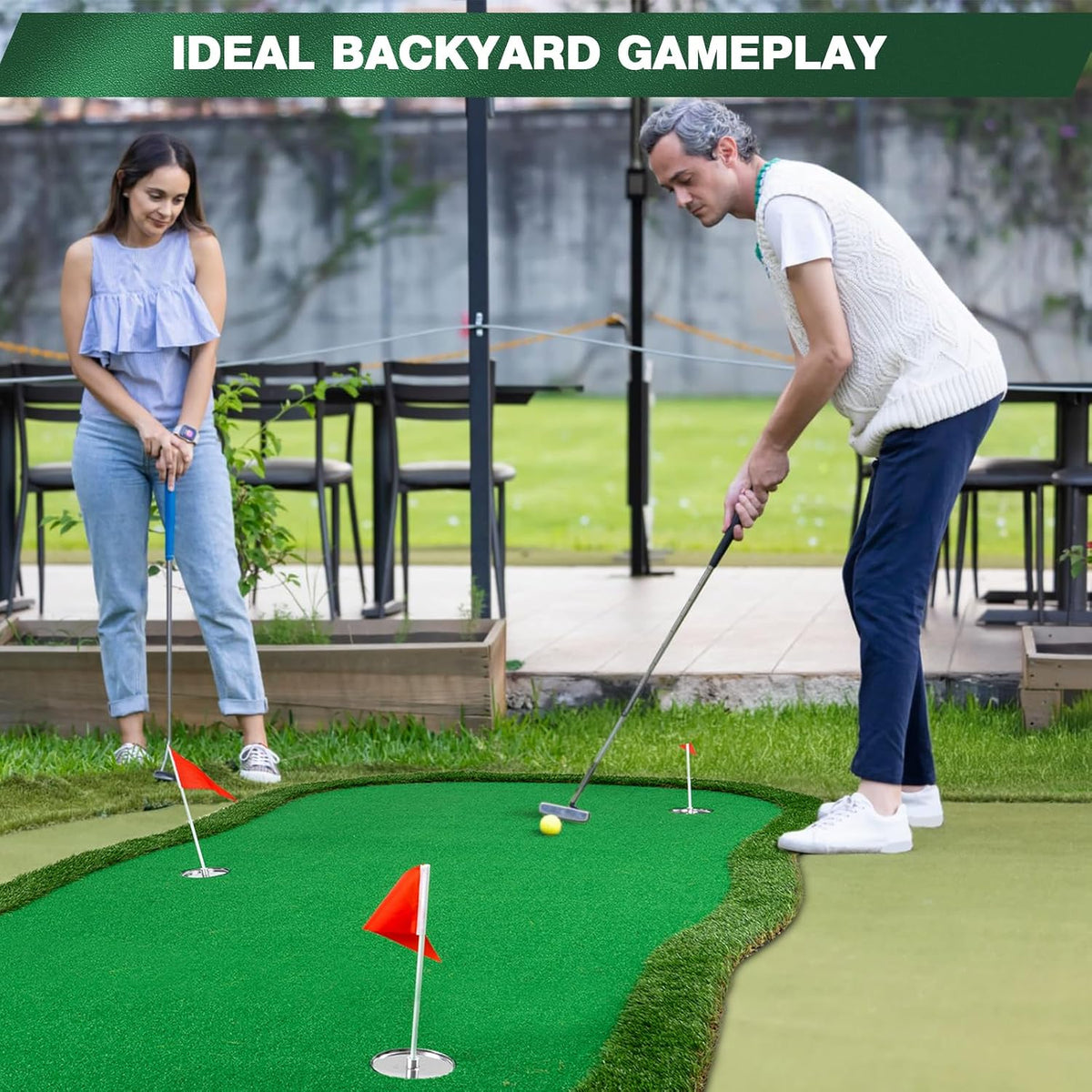 Indoor Putting Green,5X10Ft Thickening Large Golf Turf Putting Mat