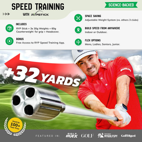 Golf Swing Trainer Device for Increased Distance | Golf Speed Trainer and Warmup Aid