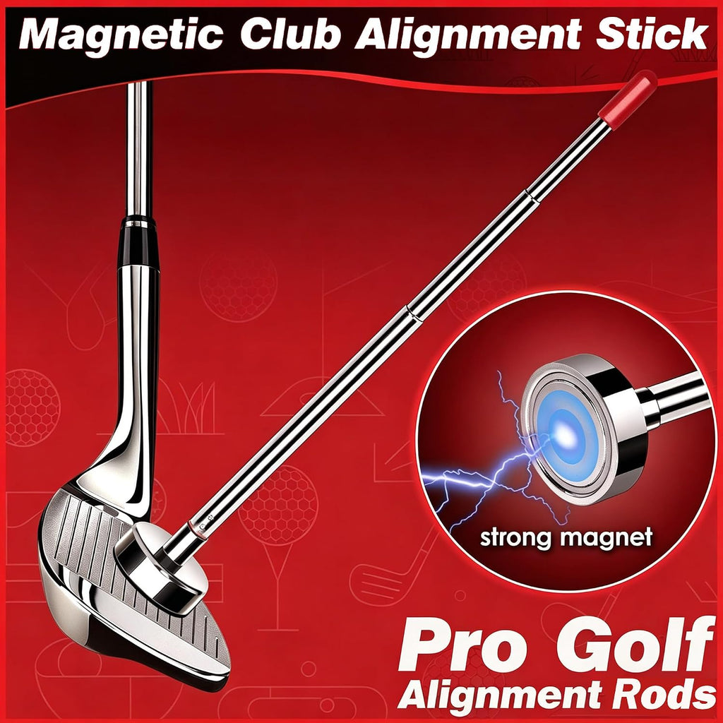 Golf Alignment Rods, Golf Alignment Stick Corrector Lie Angle Tool, Golf Swing Training Aids Aiming Stick - Golf Club Face Aim, Visualize and Align Your Golf Shot