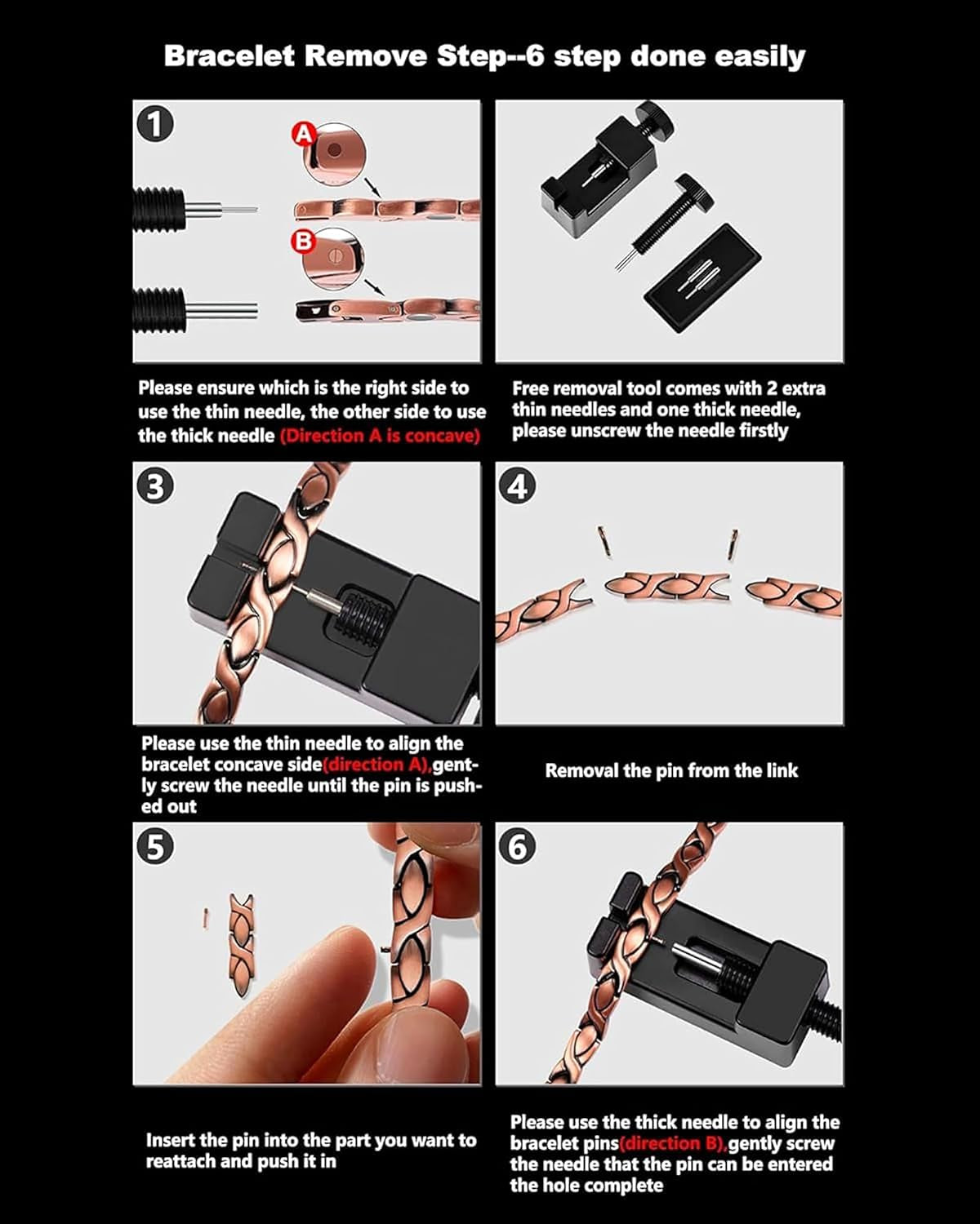 Hematite Magnetic Bracelets for Men
