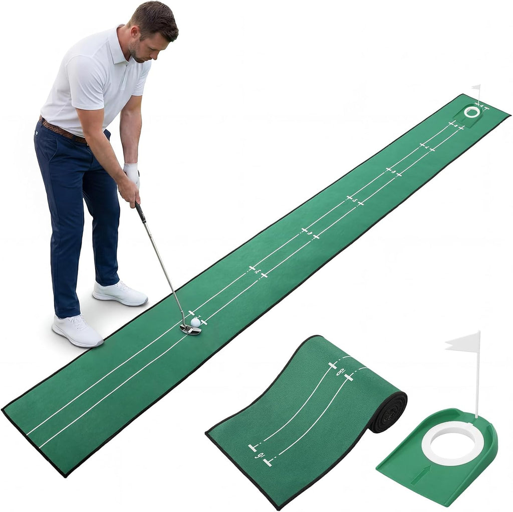 11 Inch Golf Putting Mat, 1/2 Pcs Training Aid