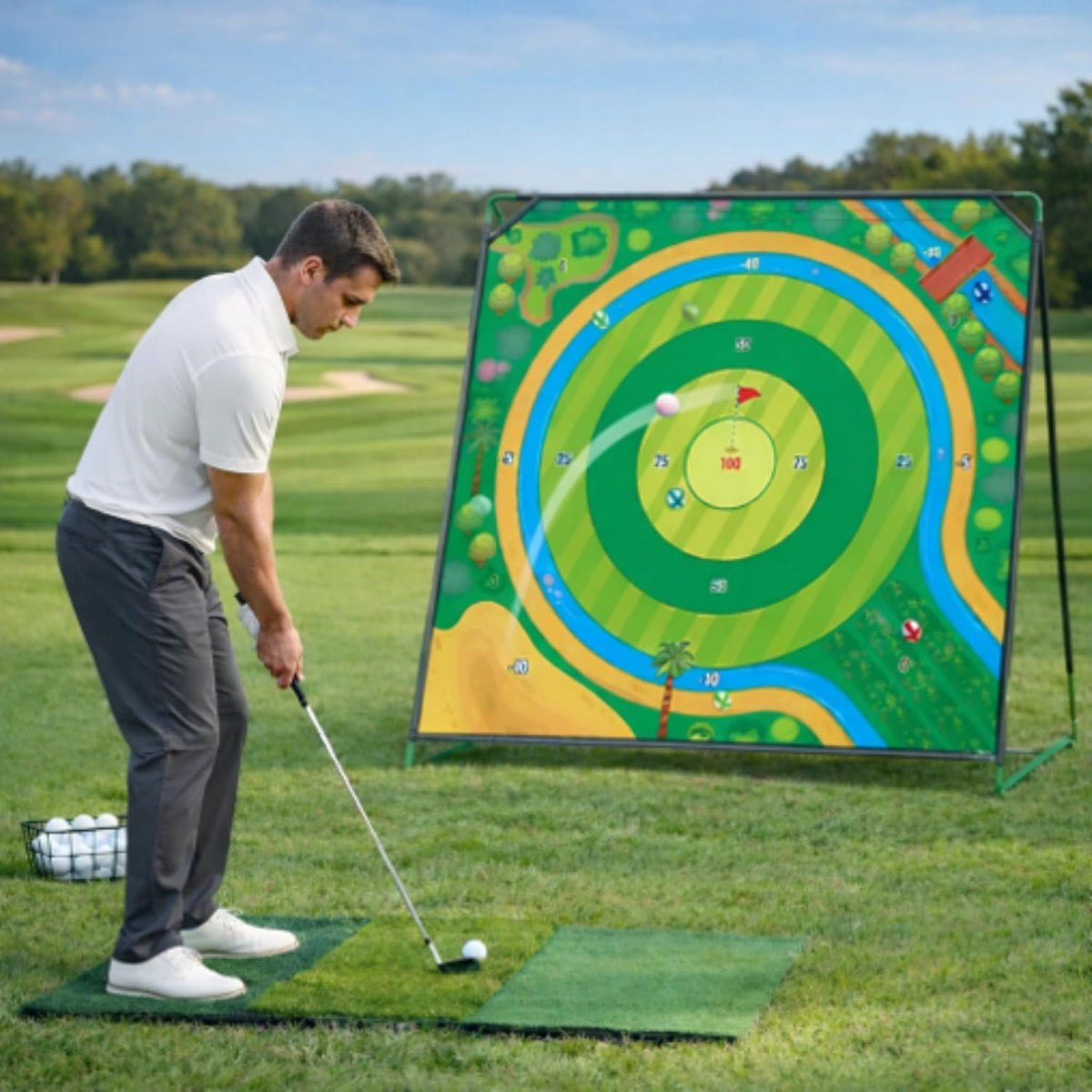 70X70 Inch Golf Chipping Game Battle Golf Extra Large Practice