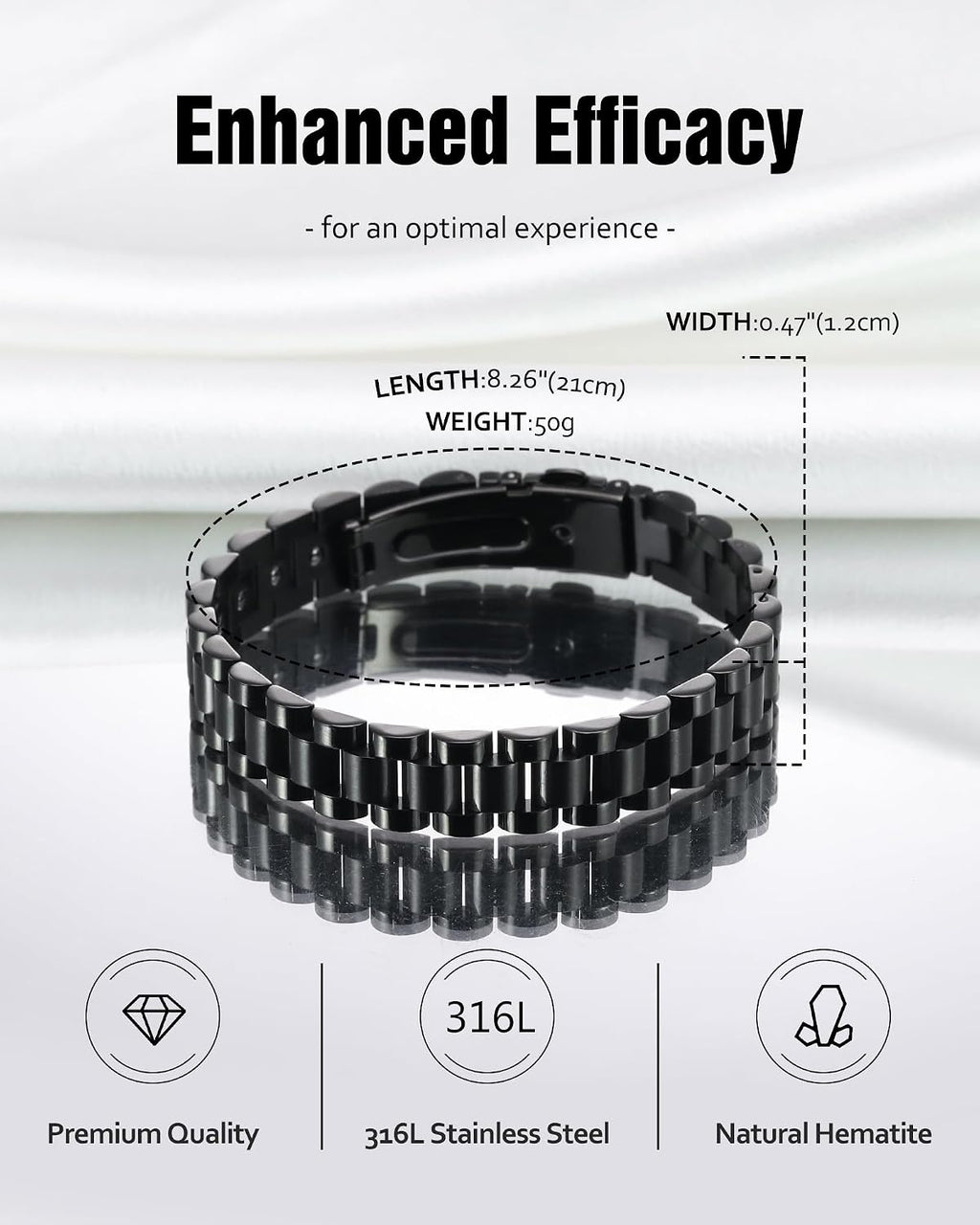 Hematite Magnetic Bracelets for Men