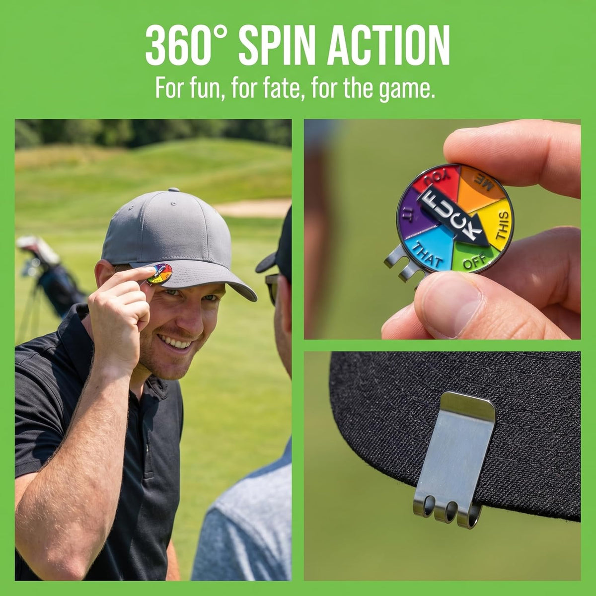 Golf Ball Marker Hat Clip, Golf Accessories for Men, Golf Ball Stamp, Funny Golf Gifts, Golf Gadgets