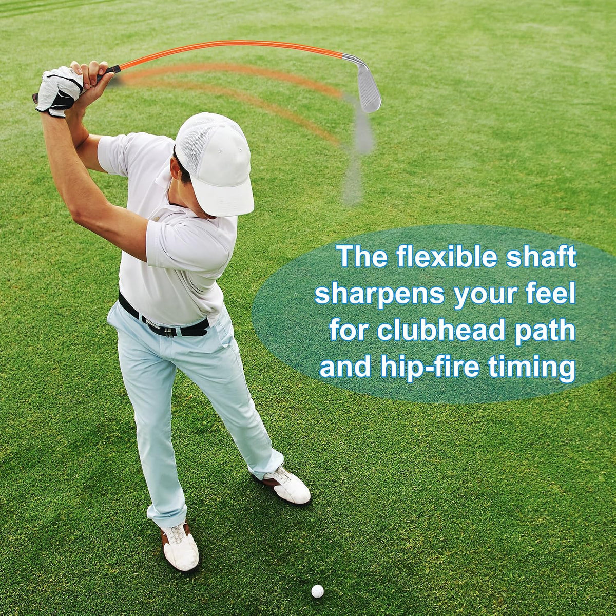 Golf Swing Trainer Golf Training Aid for Strength & Swing Speed, Golf Warm-Up Stick for Tempo & Flexibility Training, Golf Training Club