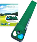 Indoor and Outdoor Golf Practice Putting Green, Portable Home Office Golf Training Mat, Includes 6 Double-Layer Golf Practice Balls