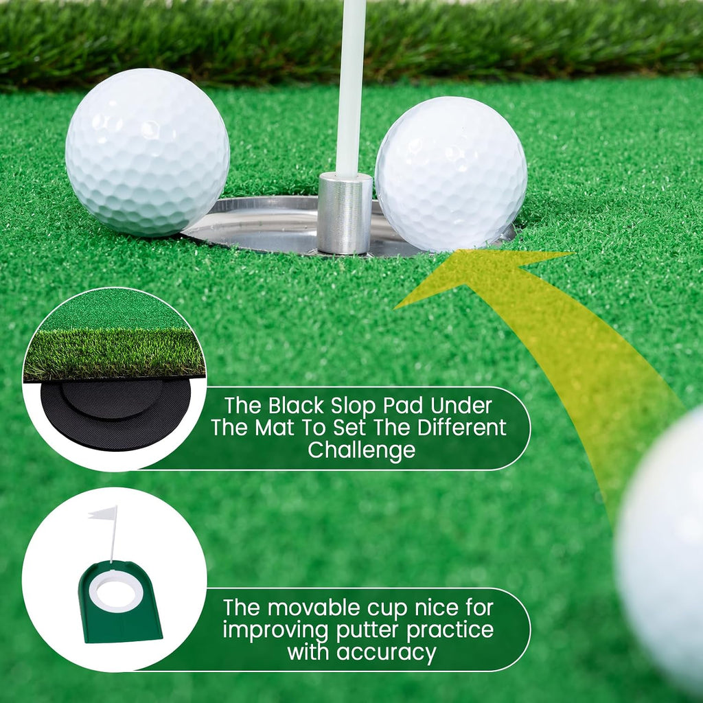 Indoor Putting Green,5X10Ft Thickening Large Golf Turf Putting Mat