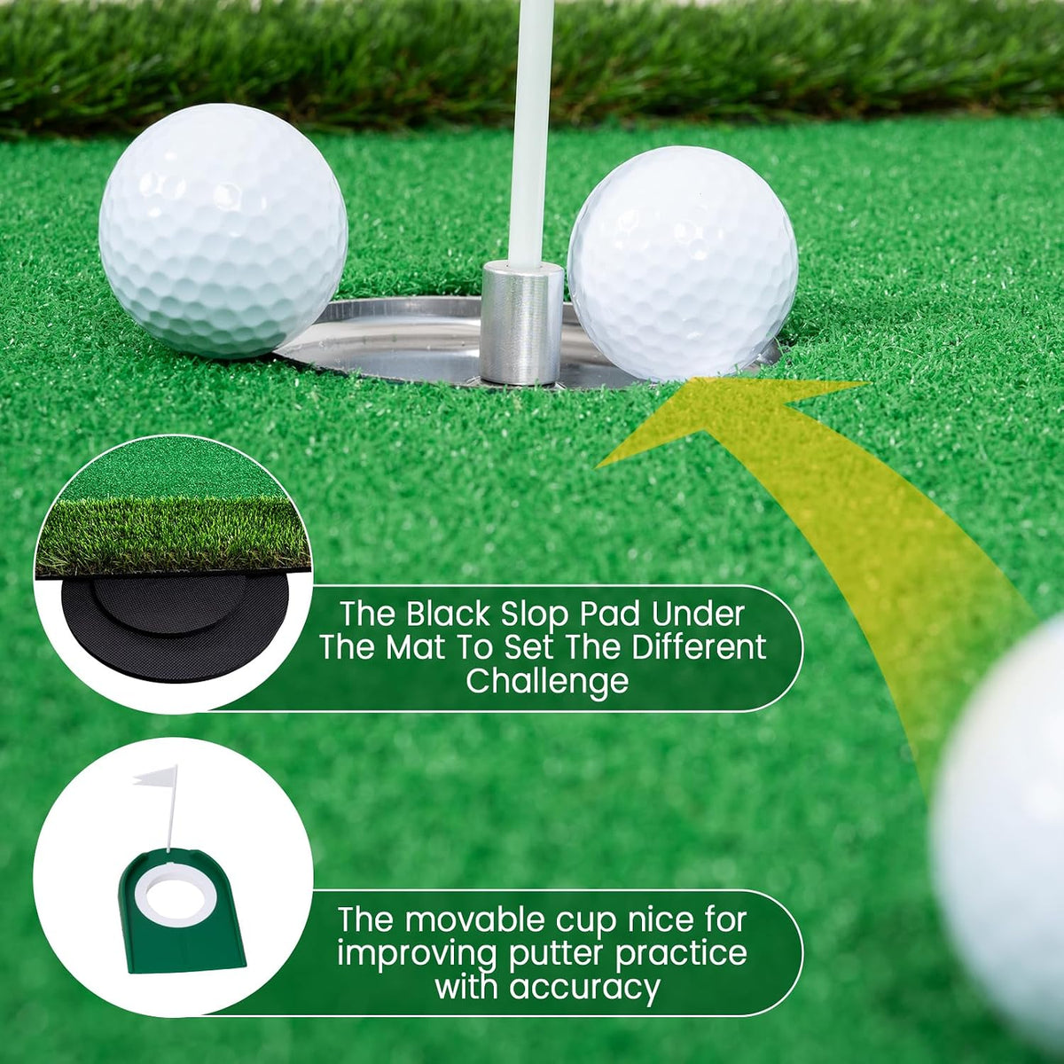Indoor Putting Green,5X10Ft Thickening Large Golf Turf Putting Mat