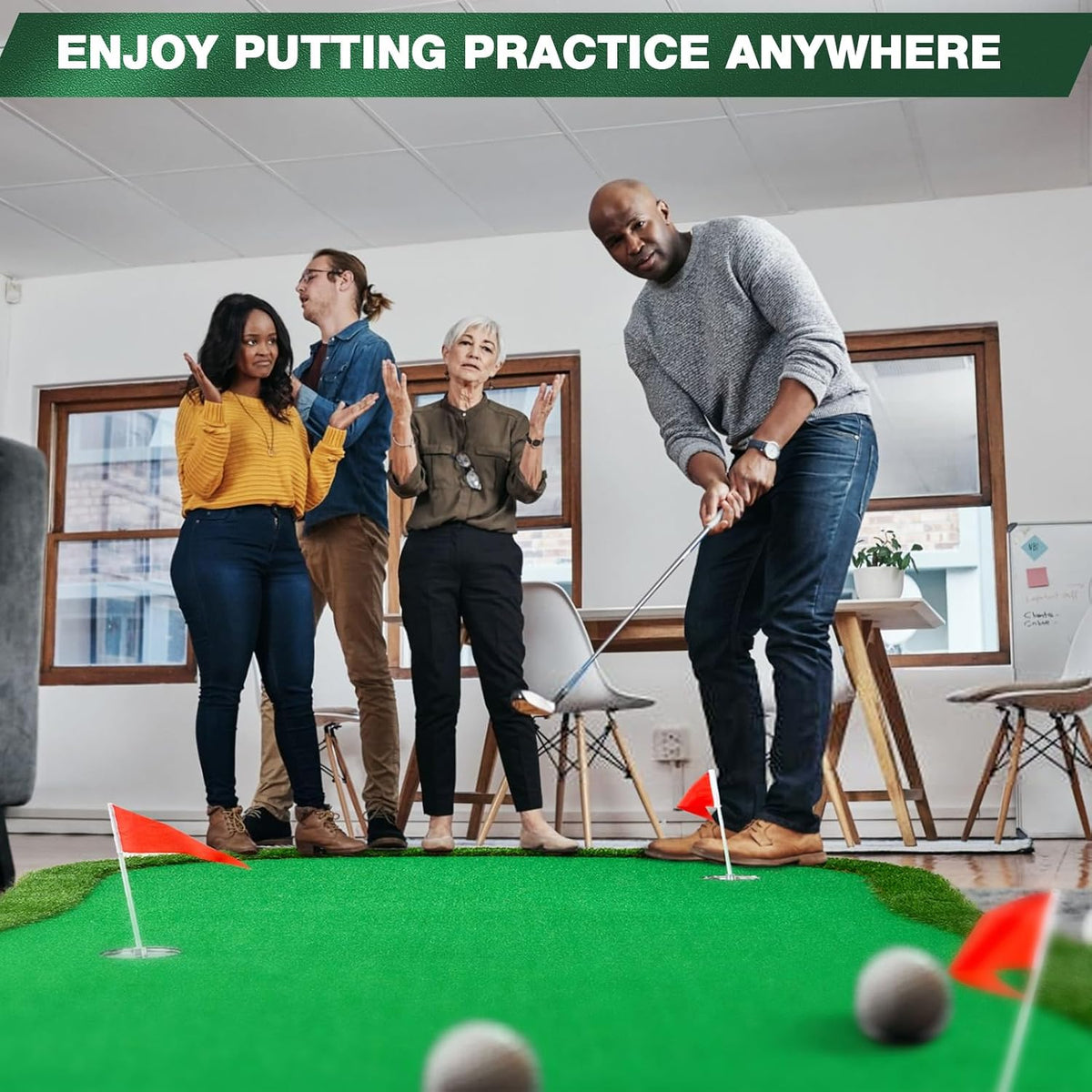 Indoor Putting Green,5X10Ft Thickening Large Golf Turf Putting Mat