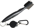 Golf Club Brush and Club Groove Cleaning Brush Nylon Steel Wire Double-Sided Golf Cleaning Brush, This Is a Must-Have Golf Accessory for Golf Enthusiasts (Black)