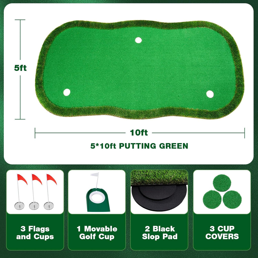 Indoor Putting Green,5X10Ft Thickening Large Golf Turf Putting Mat