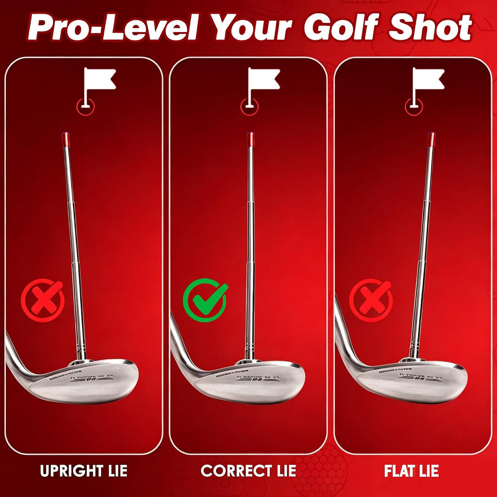 Golf Alignment Rods, Golf Alignment Stick Corrector Lie Angle Tool, Golf Swing Training Aids Aiming Stick - Golf Club Face Aim, Visualize and Align Your Golf Shot