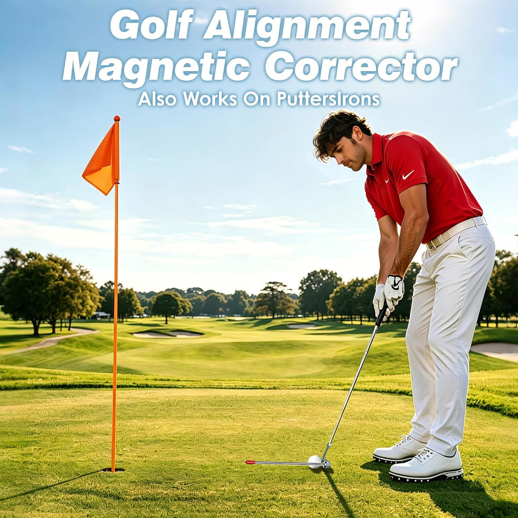 Golf Alignment Rods, Golf Alignment Stick Corrector Lie Angle Tool, Golf Swing Training Aids Aiming Stick - Golf Club Face Aim, Visualize and Align Your Golf Shot