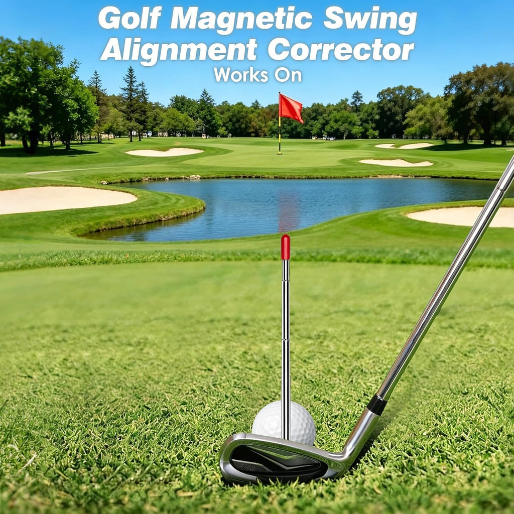 Golf Alignment Rods, Golf Alignment Stick Corrector Lie Angle Tool, Golf Swing Training Aids Aiming Stick - Golf Club Face Aim, Visualize and Align Your Golf Shot