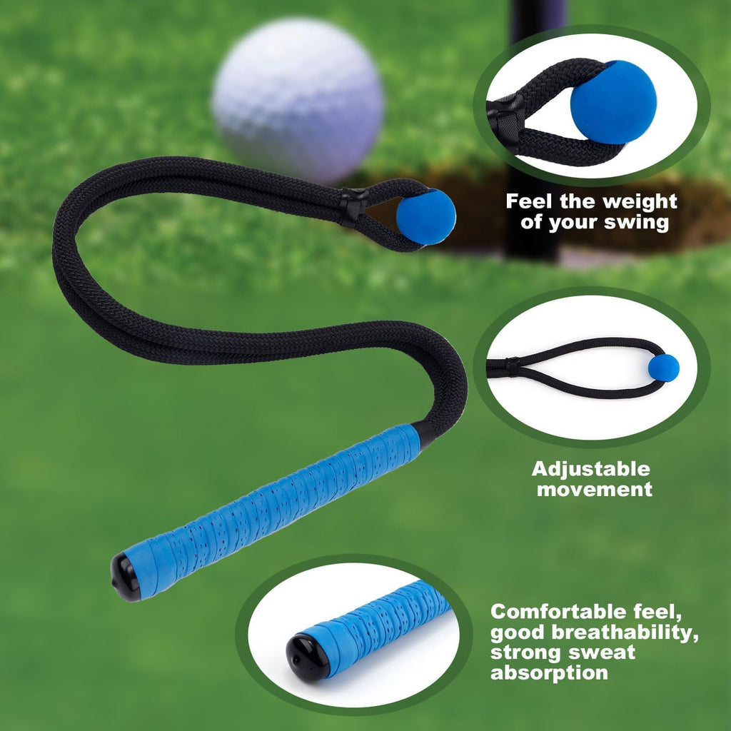 Golf Rope Swing Trainer, Rope Golf Training Aid with Storage Bag Multi-Purpose Golf Training Rope Golf Gifts Golf Rope Trainer for Strength Control Physical Training
