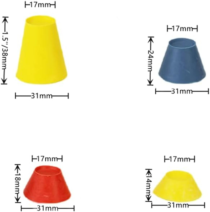 16 Pcs Rubber Winter Golf Tees Indoor Golf Tees 4 Different Heights Practice Golf Tee Holder for Winter Indoor Ground Golfing Practice,14 Mm 18 Mm 24 Mm 38 Mm