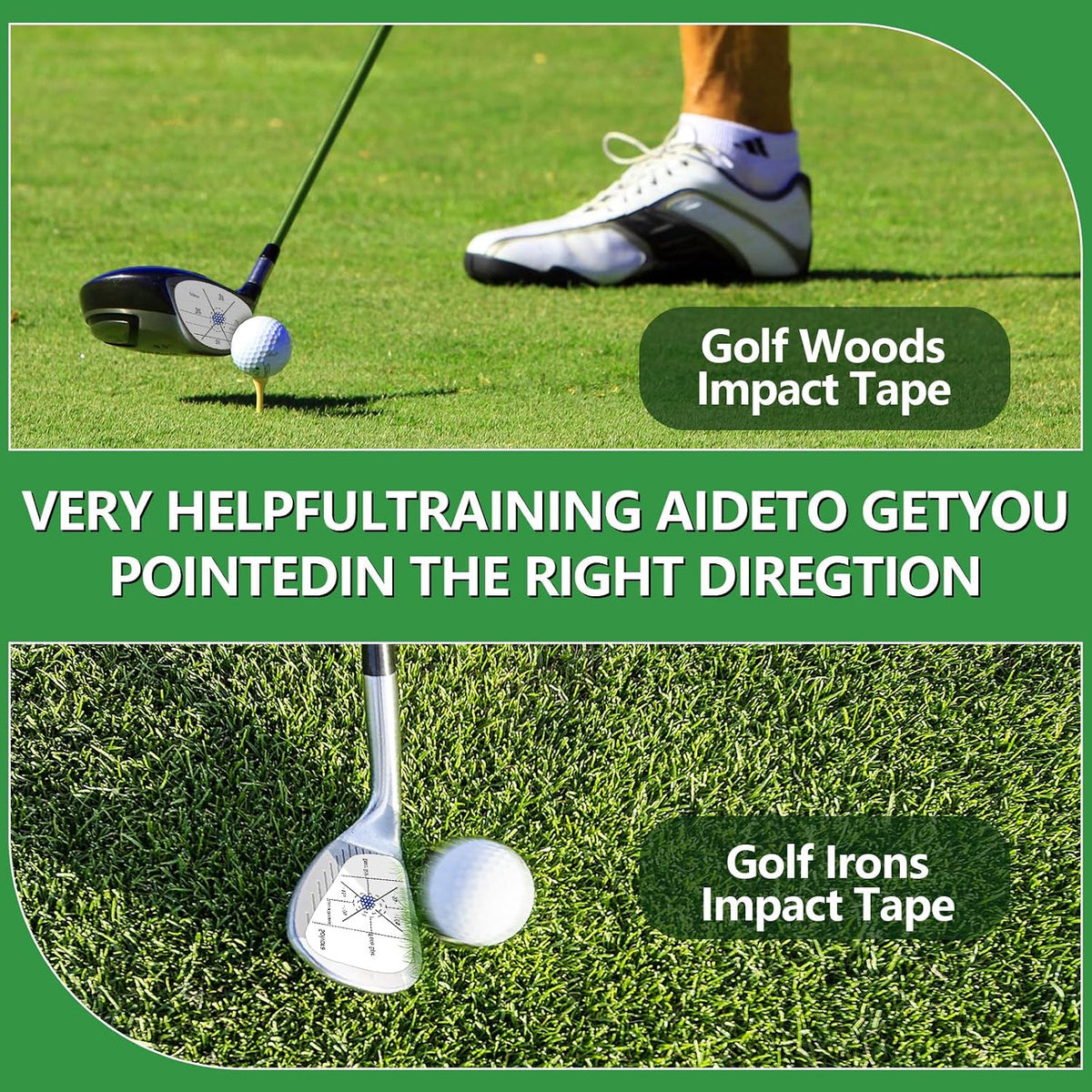 300 Pcs Golf Impact Tape for Woods Irons Putters
