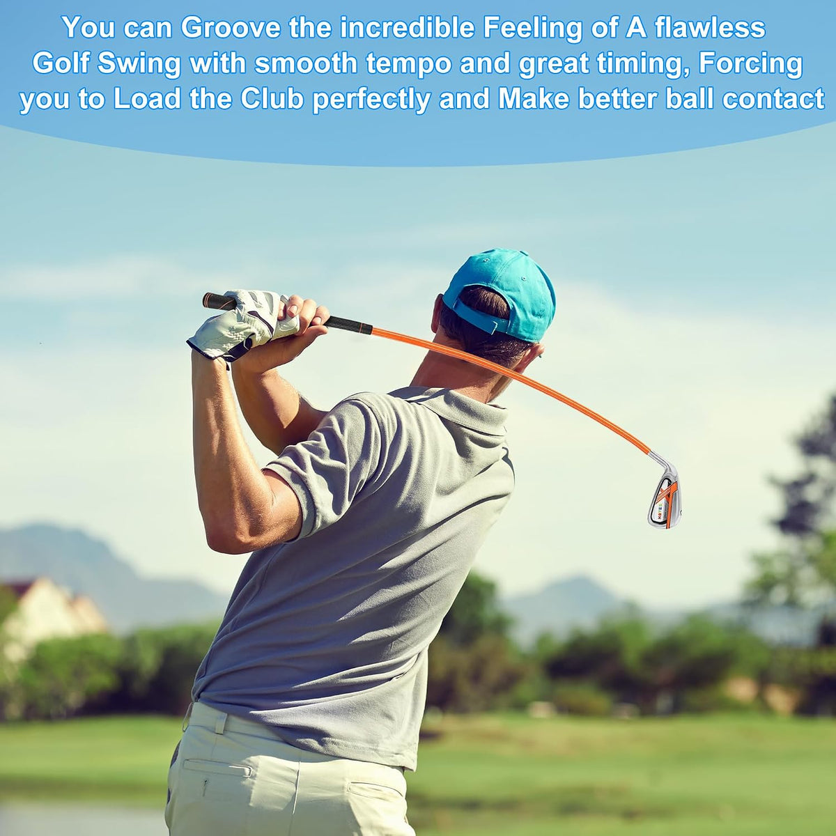 Golf Swing Trainer Golf Training Aid for Strength & Swing Speed, Golf Warm-Up Stick for Tempo & Flexibility Training, Golf Training Club