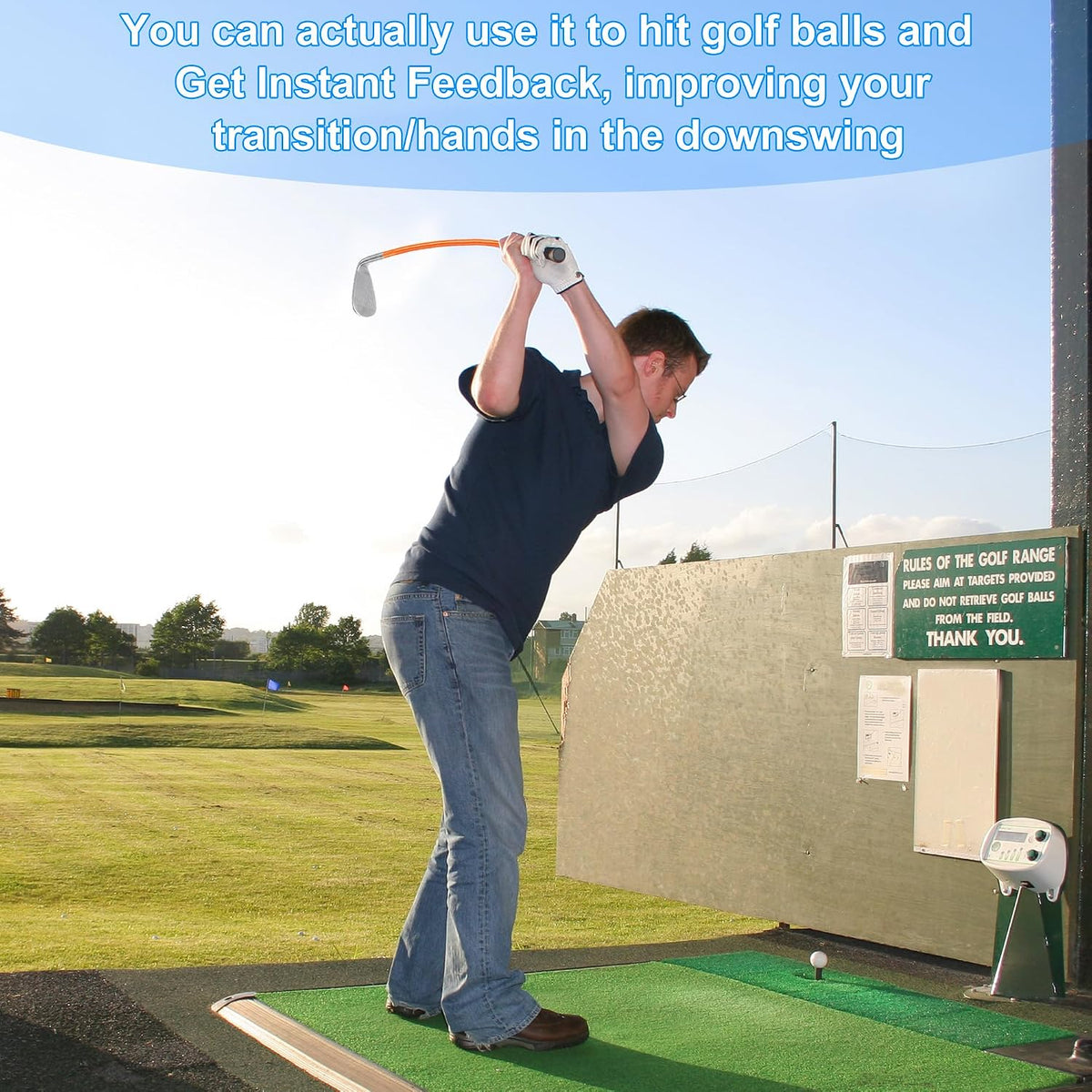 Golf Swing Trainer Golf Training Aid for Strength & Swing Speed, Golf Warm-Up Stick for Tempo & Flexibility Training, Golf Training Club