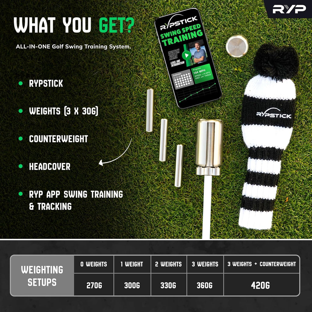 Golf Swing Trainer Device for Increased Distance | Golf Speed Trainer and Warmup Aid