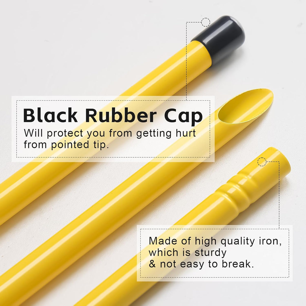 Golf Alignment Sticks 58", Golf Sticks Alignment Rods 3 Pack, Full Alignment Sticks for Golf Training, Golf Practice Swing Trainer for Aiming, Putting, Yellow