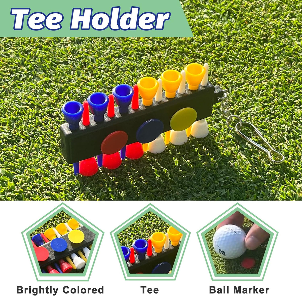 Golf Essentials Kit, 29 in 1 Golf Club Cleaning Kit - Golf Towel, Golf Club Brush, Gift Golf Balls, Golf Line Stencils and Pens, Golf Tee and Markers, Golf Divot Repair Tool - Golf Accessories for Men