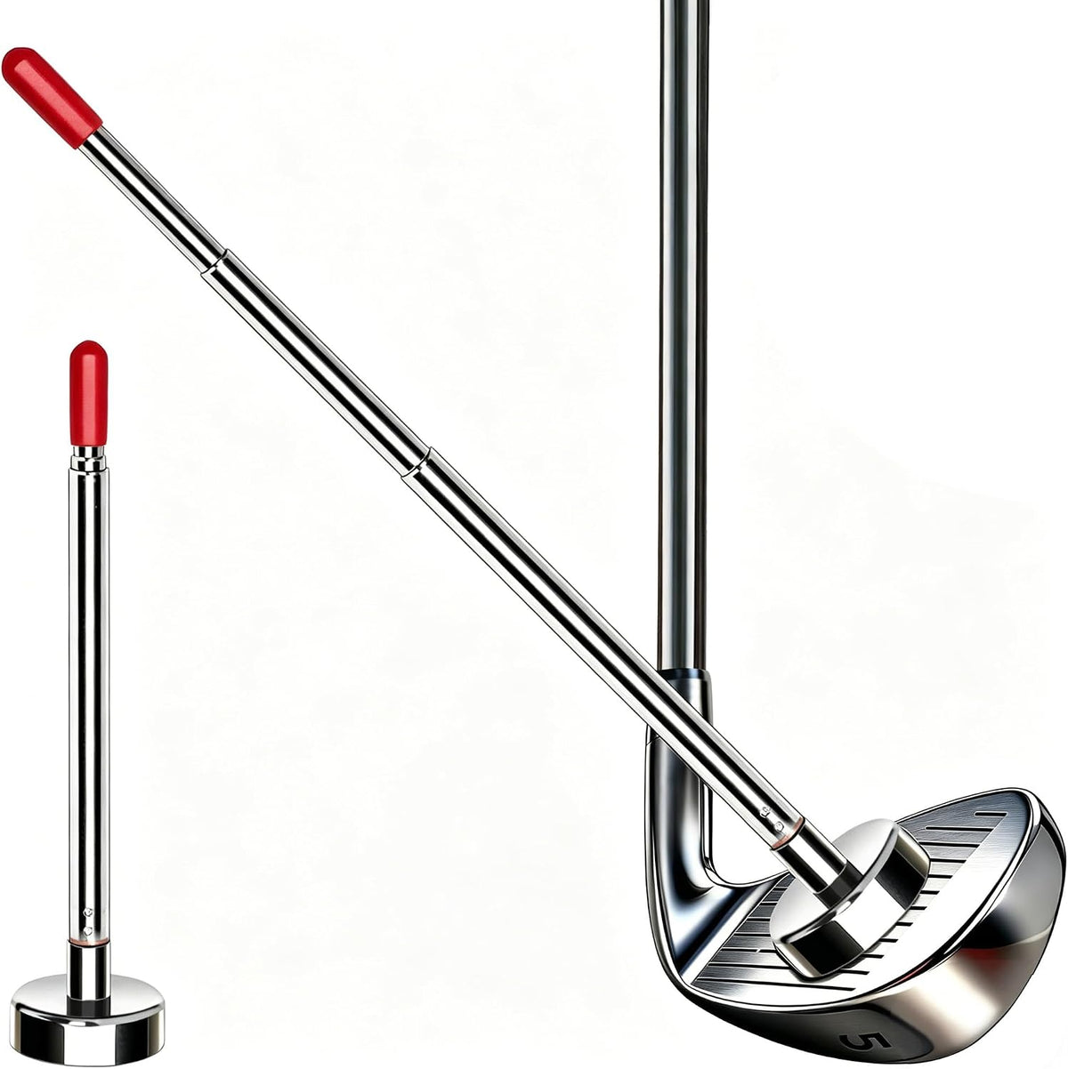 Golf Alignment Rods, Golf Alignment Stick Corrector Lie Angle Tool, Golf Swing Training Aids Aiming Stick - Golf Club Face Aim, Visualize and Align Your Golf Shot
