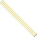 Golf Alignment Sticks 58", Golf Sticks Alignment Rods 3 Pack, Full Alignment Sticks for Golf Training, Golf Practice Swing Trainer for Aiming, Putting, Yellow